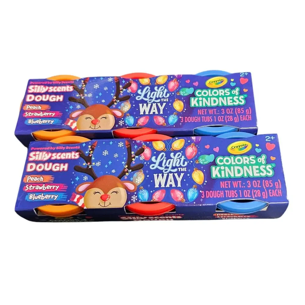 2 Packs of Crayola Silly Scents Dough Colors of Kindness 3 oz- 3 tubs 1 oz each. - Picture 1 of 3